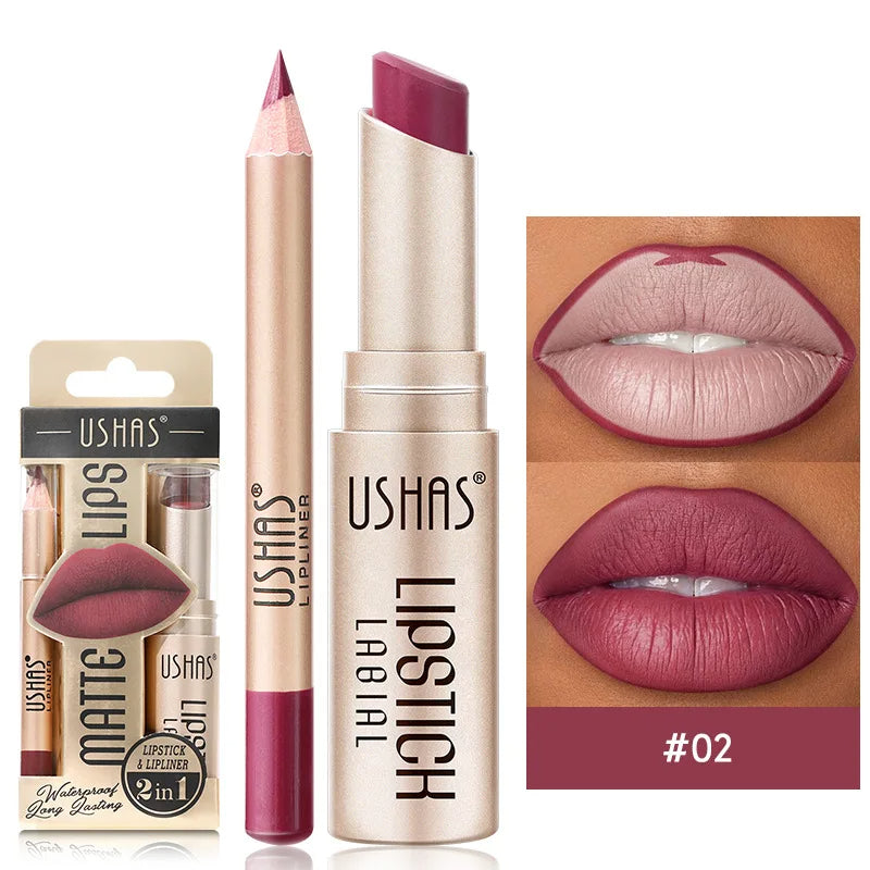 USHAS 12 Color Lip Liner LIPSTICK Set